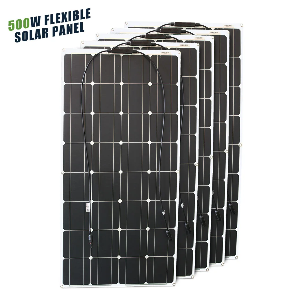 12V Flexible Solar Panel 600W 100W 200W 300W 400W 500W Bendable Waterproof Monocrystalline Best Solar Panel China for RV Boat - Image 13