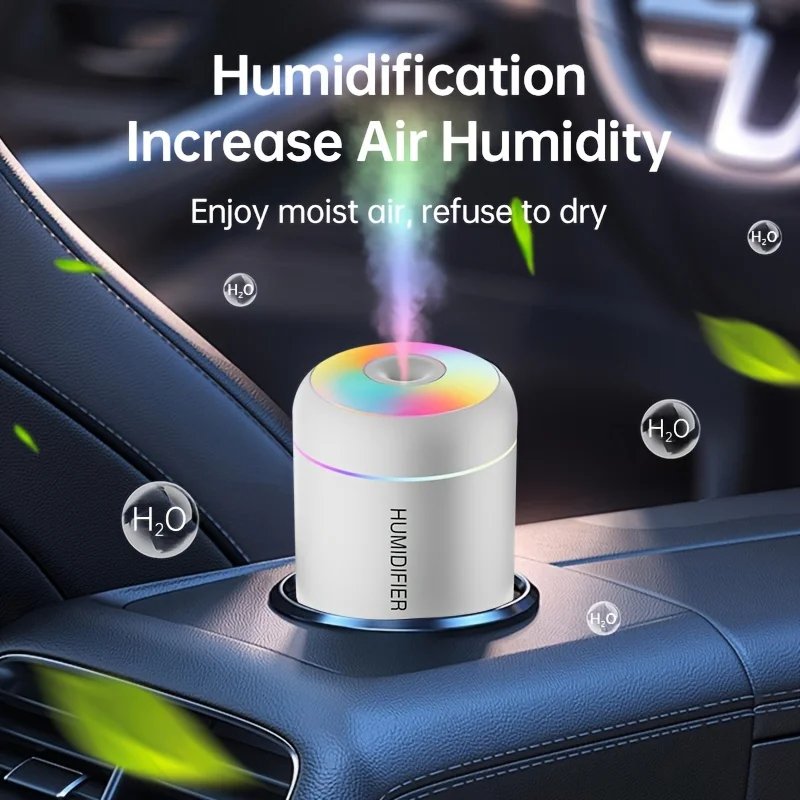 Mini Humidifier and Essential Oil Diffuser - Bedroom, Car Use with Cool Mist Technology, Quiet High Mist Volume and LED Light - Image 4