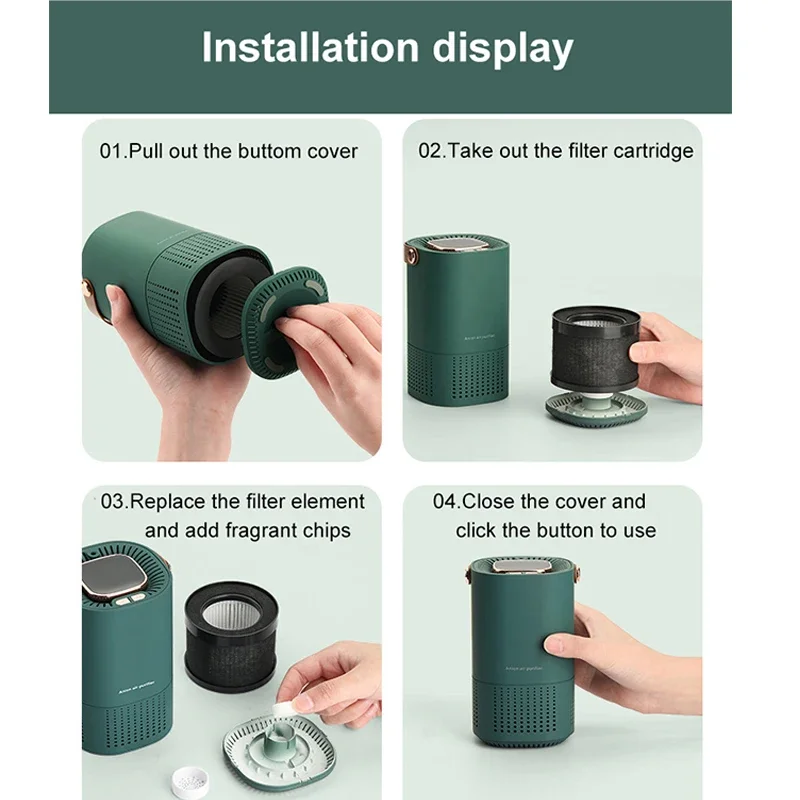 MIjia Air Purifier Ionizer Cleaner Negative Anion Generator Cigarette Smoke Odor Removal Filter Car Air Freshener 2023 New - Image 5
