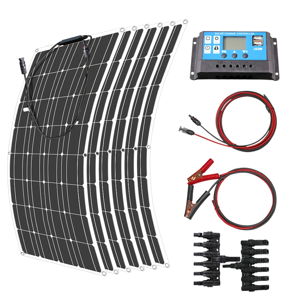 12V Flexible Solar Panel 600W 100W 200W 300W 400W 500W Bendable Waterproof Monocrystalline Best Solar Panel China for RV Boat - Image 10