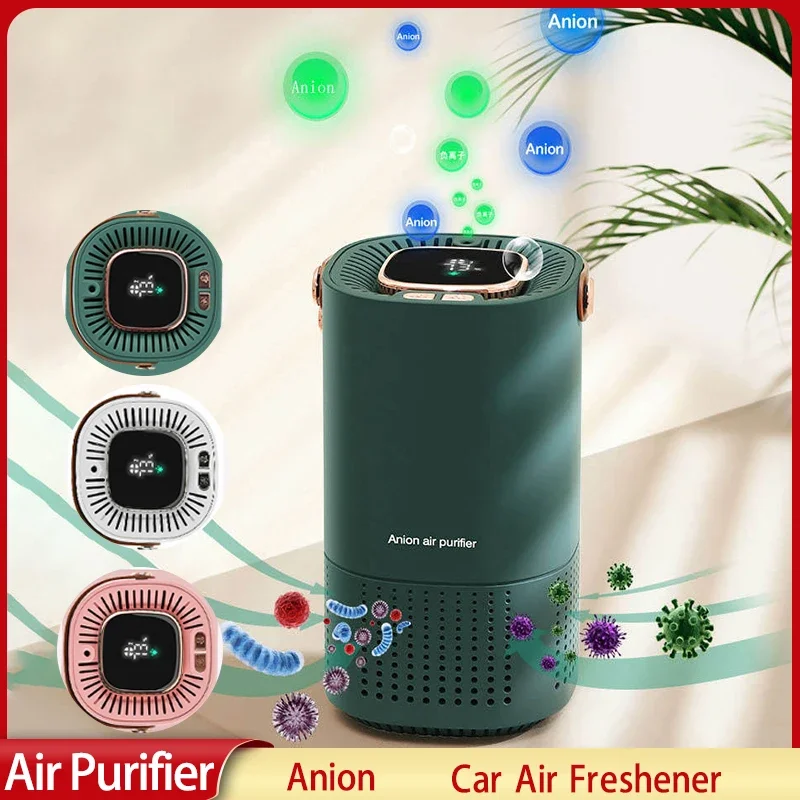 MIjia Air Purifier Ionizer Cleaner Negative Anion Generator Cigarette Smoke Odor Removal Filter Car Air Freshener 2023 New