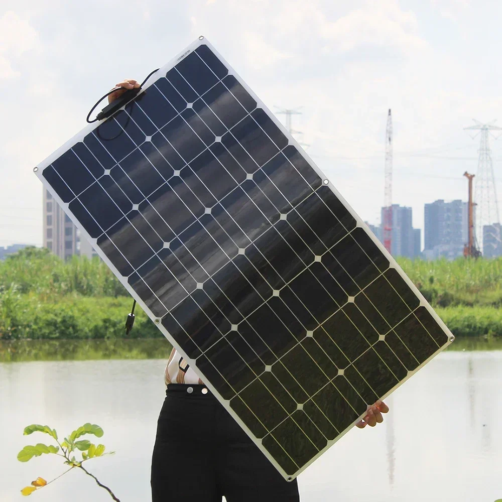 12V Flexible Solar Panel 600W 100W 200W 300W 400W 500W Bendable Waterproof Monocrystalline Best Solar Panel China for RV Boat - Image 2