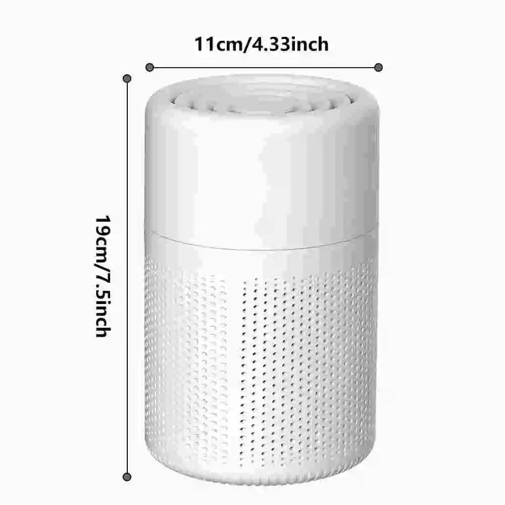 Air Purifier for Home Office Bedroom, Quiet Air Cleaner for Pets Formaldehyde Allergies, HEPA Filter Negative Ion USB Powered - Image 6