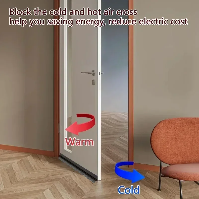 Door Sealing Strip Self-adhesive Door Bottom Gap Filling Sealing Strips Insect Proof Brush Strip Windproof Soundproof Door Tape - Image 3