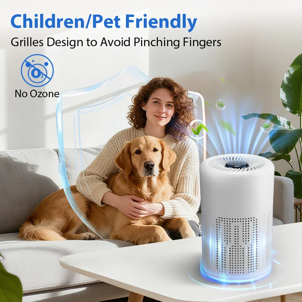 Mini Desktop Air Purifier HEPA Filter Negative Ion Technology Eliminates Formaldehyde Odors Smoke And Dust Particles Office Home - Image 6