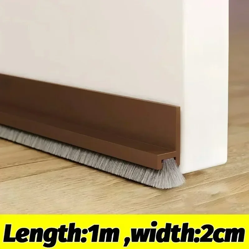 Door Sealing Strip Self-adhesive Door Bottom Gap Filling Sealing Strips Insect Proof Brush Strip Windproof Soundproof Door Tape - Image 7