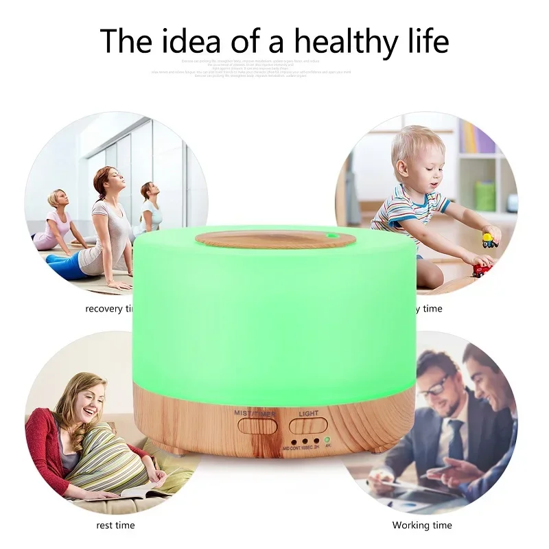 Smart WiFi 500ml Aromatherapy Essential Oil Diffuser Air Humidifier, Connect with Tuya, Alexa and Google Home with 7 LED Colors - Image 4