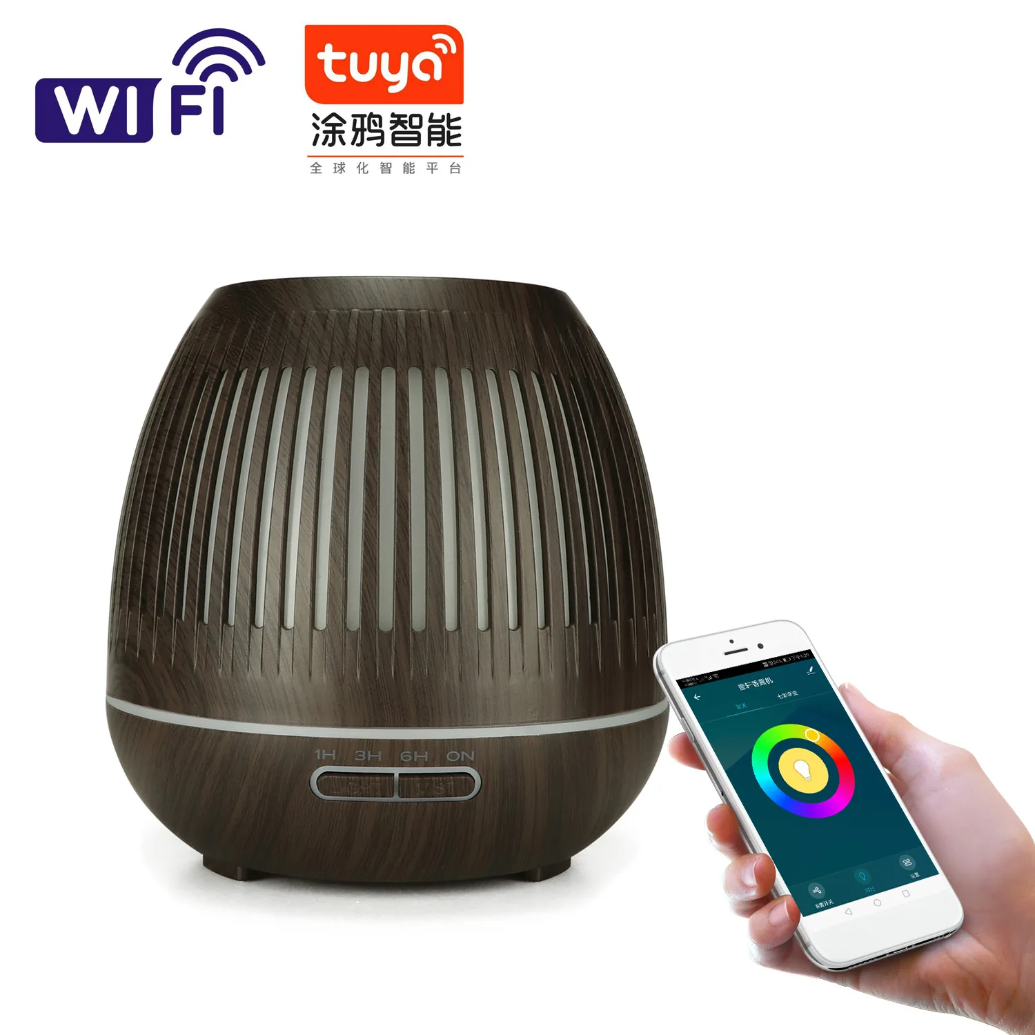 Smart WiFi 500ml Aromatherapy Essential Oil Diffuser Air Humidifier, Connect with Tuya, Alexa and Google Home with 7 LED Colors - Image 9