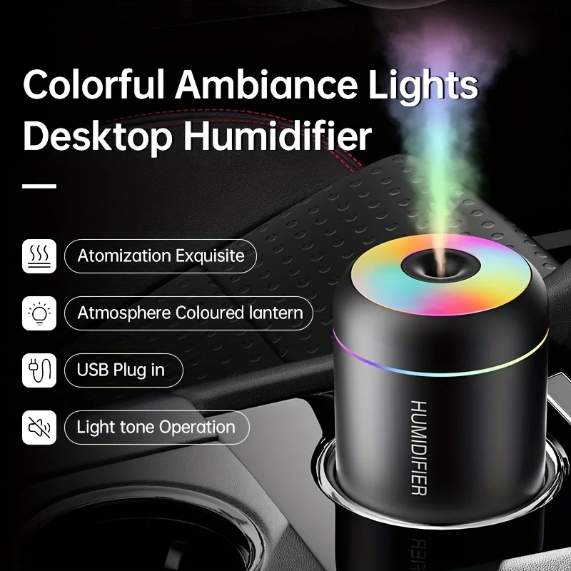 Mini Humidifier and Essential Oil Diffuser - Bedroom, Car Use with Cool Mist Technology, Quiet High Mist Volume and LED Light - Image 7