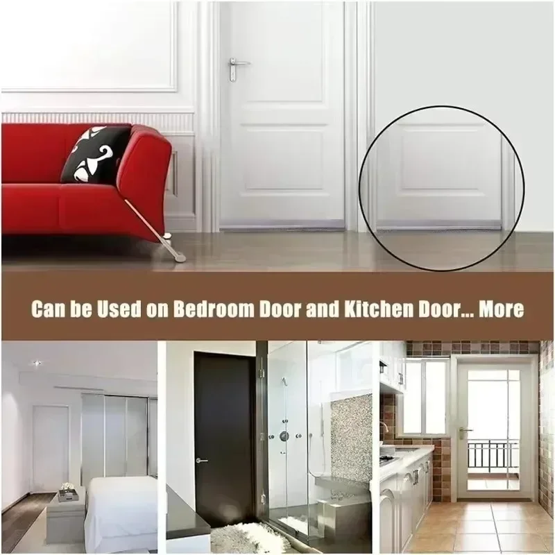 Door Sealing Strip Self-adhesive Door Bottom Gap Filling Sealing Strips Insect Proof Brush Strip Windproof Soundproof Door Tape - Image 5
