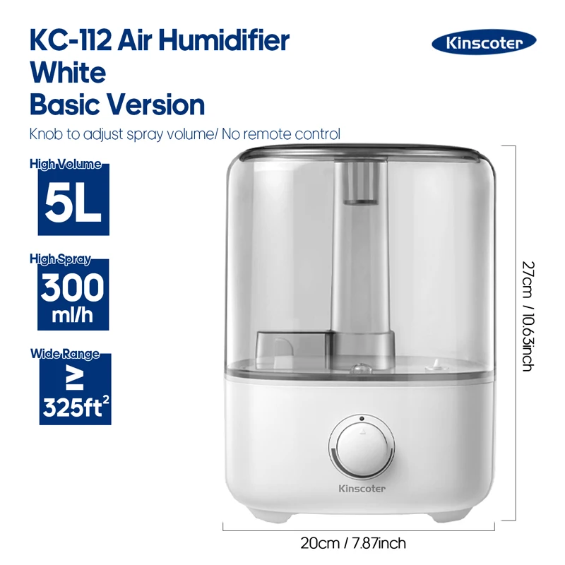 5L Air Humidifier Professional Large Capacity Home Air Humidifiers Ultrasonic Water Mist Diffuser Kinscoter Brand - Image 9