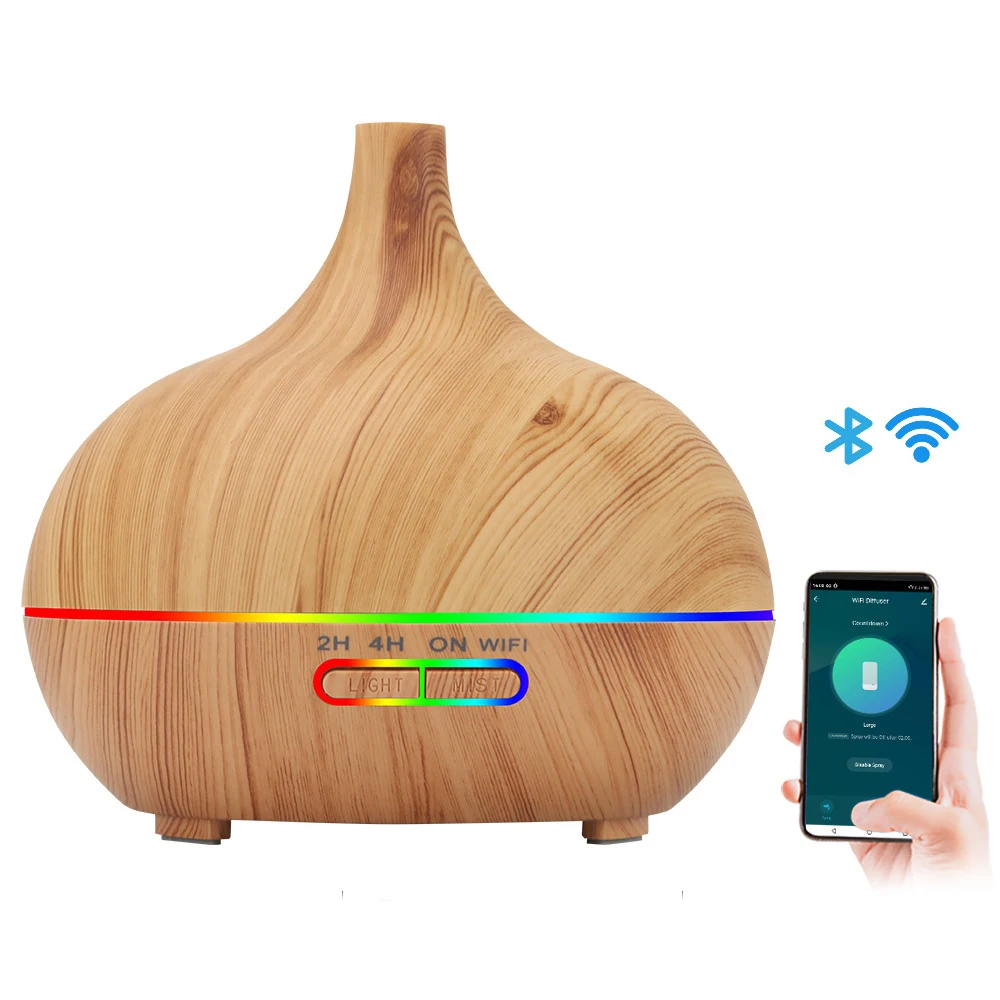 Smart WiFi 500ml Aromatherapy Essential Oil Diffuser Air Humidifier, Connect with Tuya, Alexa and Google Home with 7 LED Colors - Image 10