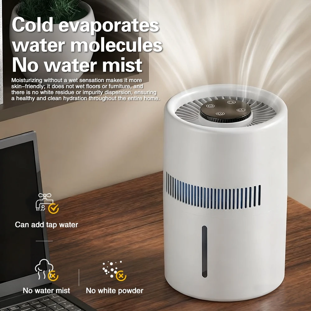 TINSOL 4L Mist-Free Humidifier Air Purifier HEPA Negative Ion Large Room Odor Removal Air Cleaner Bedroom Aroma Diffuser - Image 2