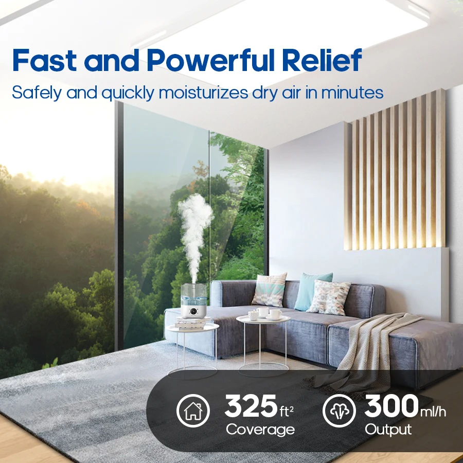 5L Air Humidifier Professional Large Capacity Home Air Humidifiers Ultrasonic Water Mist Diffuser Kinscoter Brand - Image 5