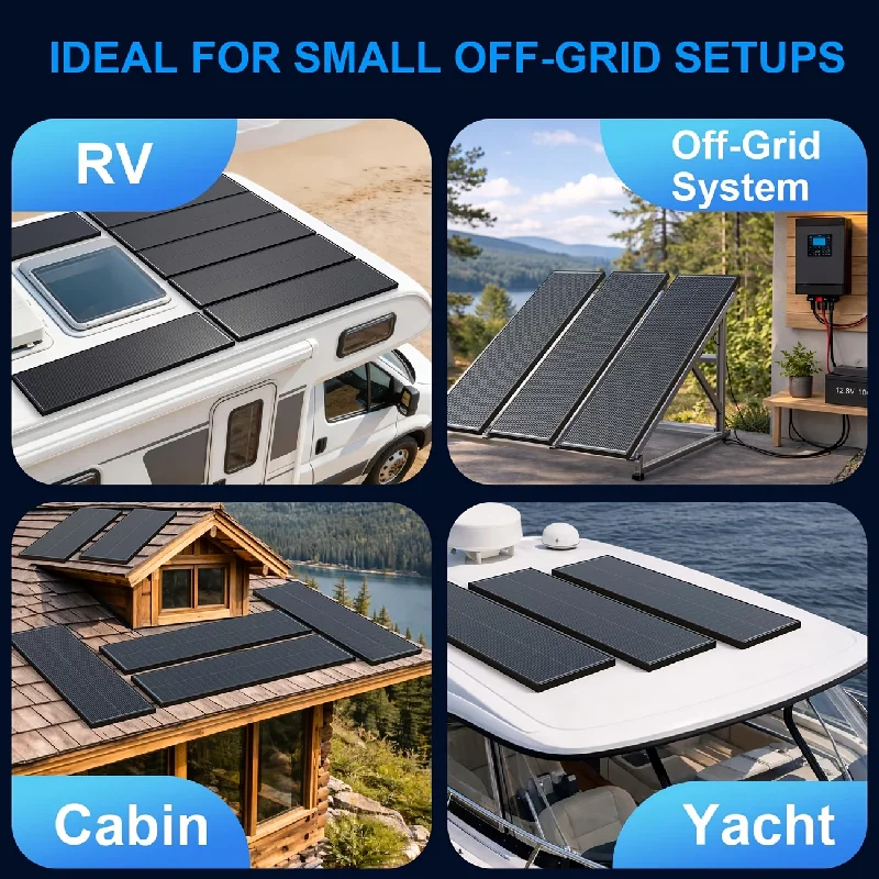 AeternaSol 400W N-Type 18BB Bifacial Solar Panel Solar Panel Watt 25% High Efficiency Module RV Marine Boat Caravan Off Grid Monocrystalline Rigid High-Efficiency PV Module Power Charger for Sunsheds,Rvs High-Efficiency Solar Panel Monocrystalline PV - Image 7