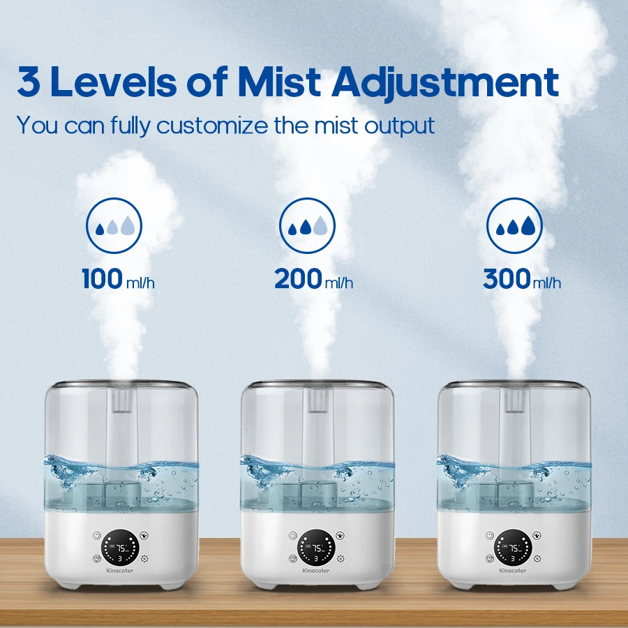 5L Air Humidifier Professional Large Capacity Home Air Humidifiers Ultrasonic Water Mist Diffuser Kinscoter Brand - Image 4
