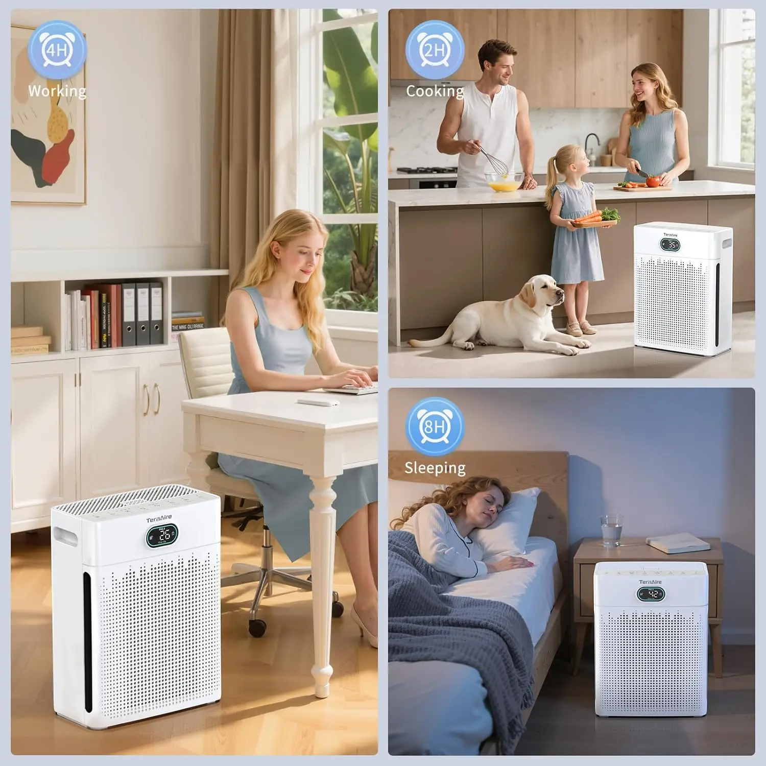 H13 HEPA Air Purifier for Home, Covers 2200 Ft², Washable Filter, Pet Mode, PM2.5 Monitor for Smoke Odor Pollen - Image 3