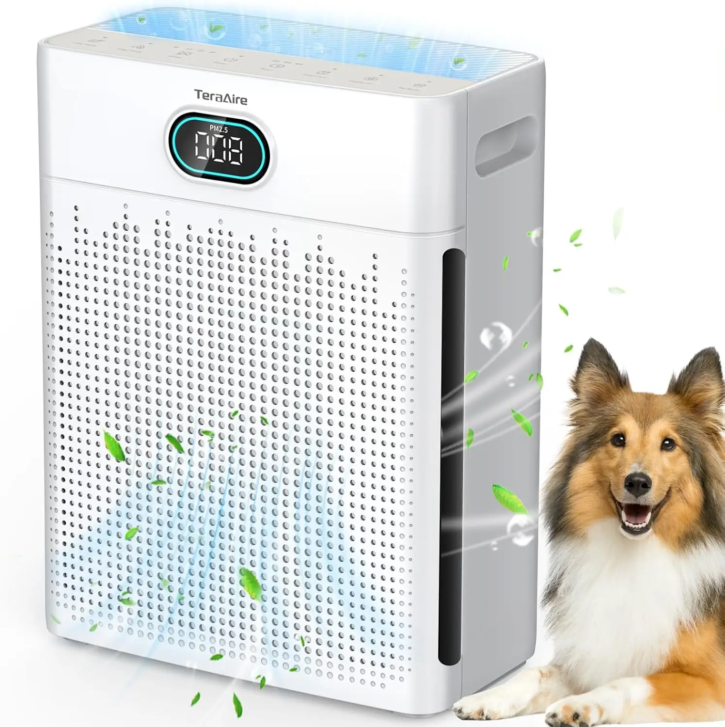 H13 HEPA Air Purifier for Home, Covers 2200 Ft², Washable Filter, Pet Mode, PM2.5 Monitor for Smoke Odor Pollen