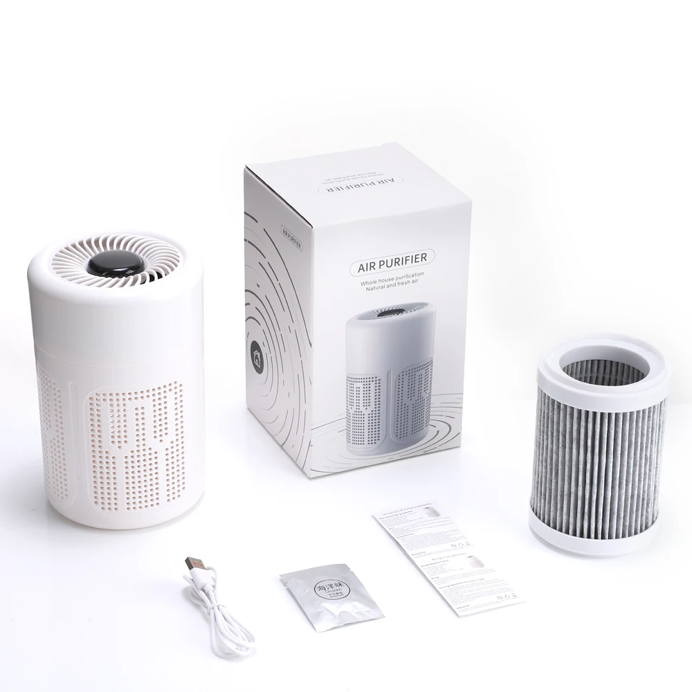 Mini Desktop Air Purifier HEPA Filter Negative Ion Technology Eliminates Formaldehyde Odors Smoke And Dust Particles Office Home - Image 7