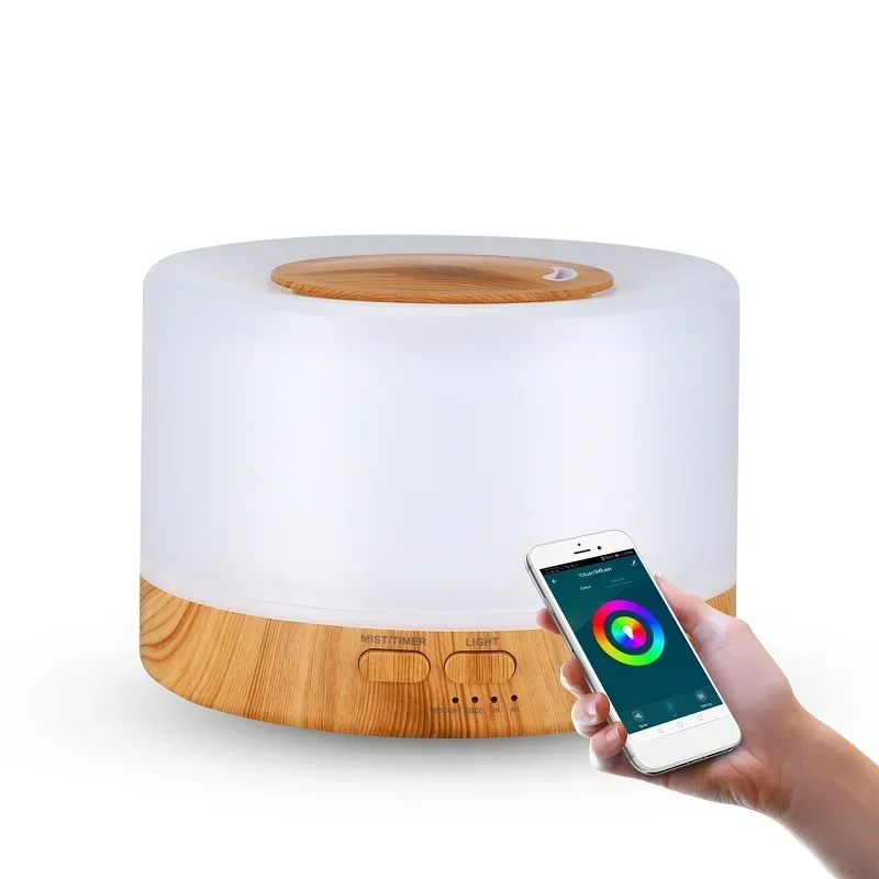 Smart WiFi 500ml Aromatherapy Essential Oil Diffuser Air Humidifier, Connect with Tuya, Alexa and Google Home with 7 LED Colors - Image 7